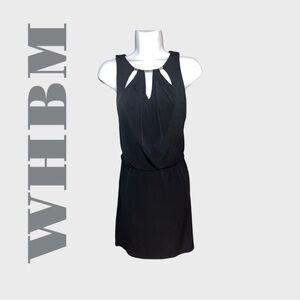White House Black Market XS Half Open Back Black Dress